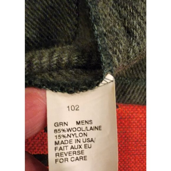 VINTAGE Woolrich Men's Green Wool/Nylon Button-Up Shirt Jacket XL - Picture 4 of 16